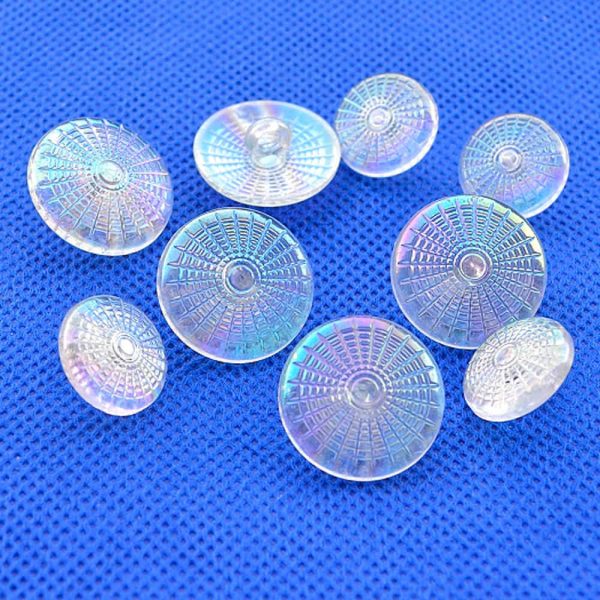 transparent iridscent buttons