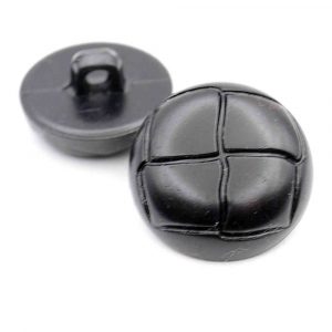 Leather effect black buttons