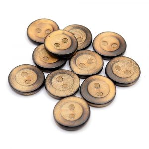 Burnt wood buttons