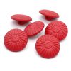 red Weave design buttons