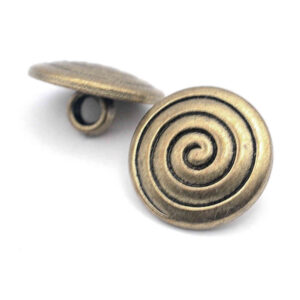 Antique Brass Spiral Buttons