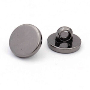 gunmetal grey flat buttons