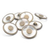 metal rimmed buttons