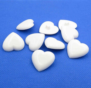 White Heart buttons