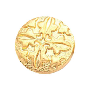 Gold four petal buttons