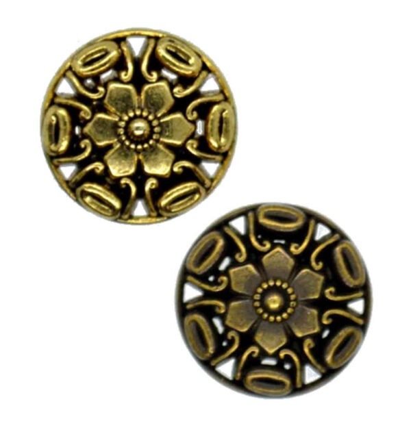 Gothic floral buttons