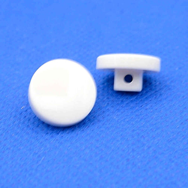 White flat button