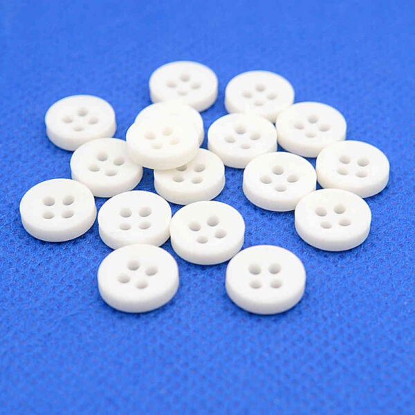 White matt concave buttons