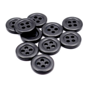 11.5mm Black shirt buttons