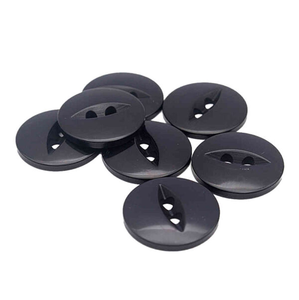 Navy blue fisheye buttons