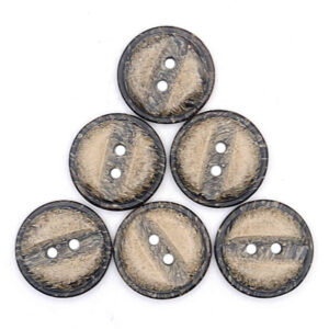 BROWN RIDGED MARBLED BUTTONS 18mm