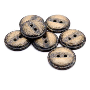 Brown ridged marbled buttons