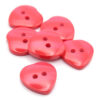 RED PEARLESCENT HEART BUTTONS