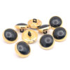 gold black dome button