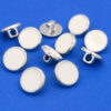 Silver rim white buttons