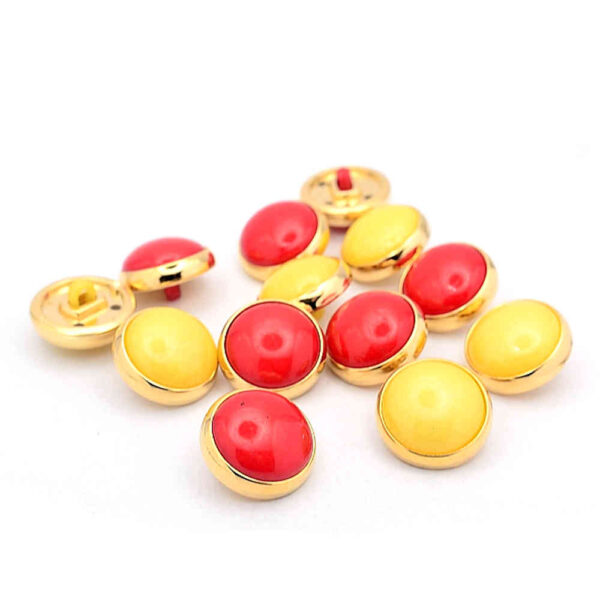 Gold Rim Domed Buttons