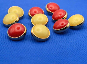 Gold Rim Domed Buttons