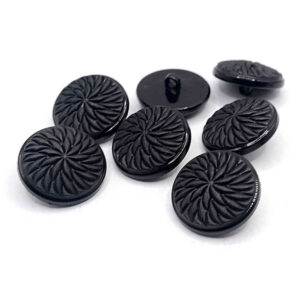 Black Mandala Floral Buttons