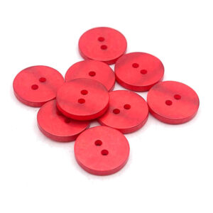 red pearlescent button