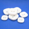 White Square Nylon Buttons Chunky 25mm 31mm 38mm - Image 2