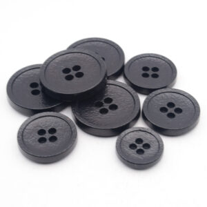 Black textured rim buttons