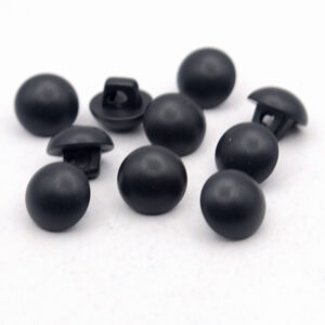 matt black half ball buttons
