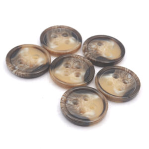 Brown horn effect buttons