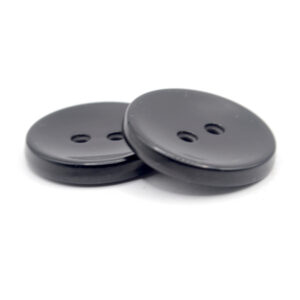 glossy black concave buttons