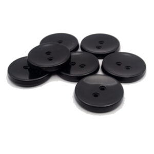 glossy black concave buttons