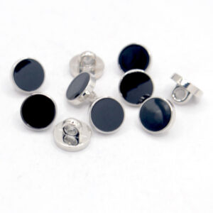 black silver rim buttons